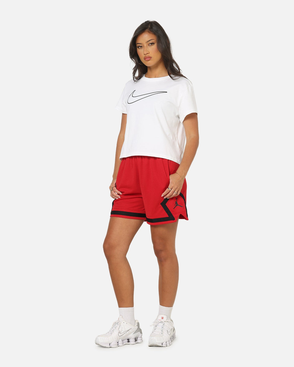 HOT Products Jordan Women's 4" Diamond Shorts Gym Red/Black