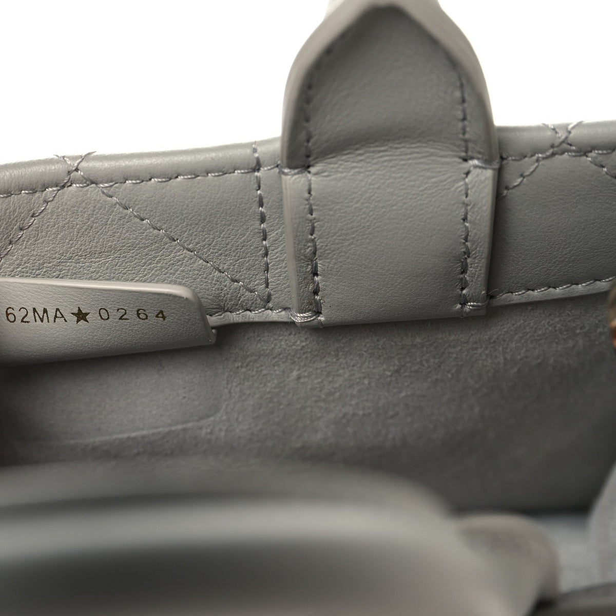 Calfskin Macrocannage Mini Book Tote Grey