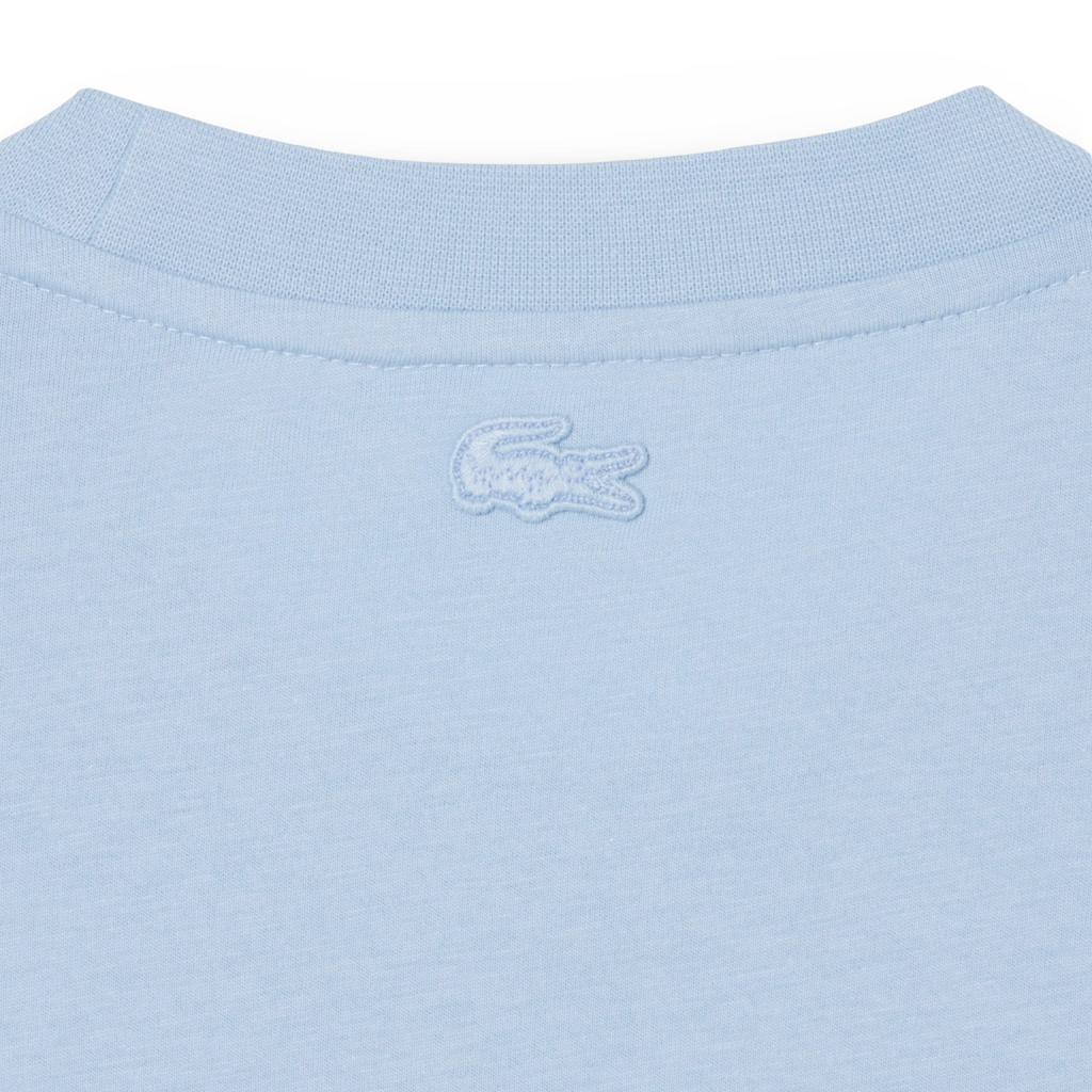 New Arrival LACOSTE PRINTED COTTON CREW NECK T-SHIRT Men -LIGHT BLUE-HBA