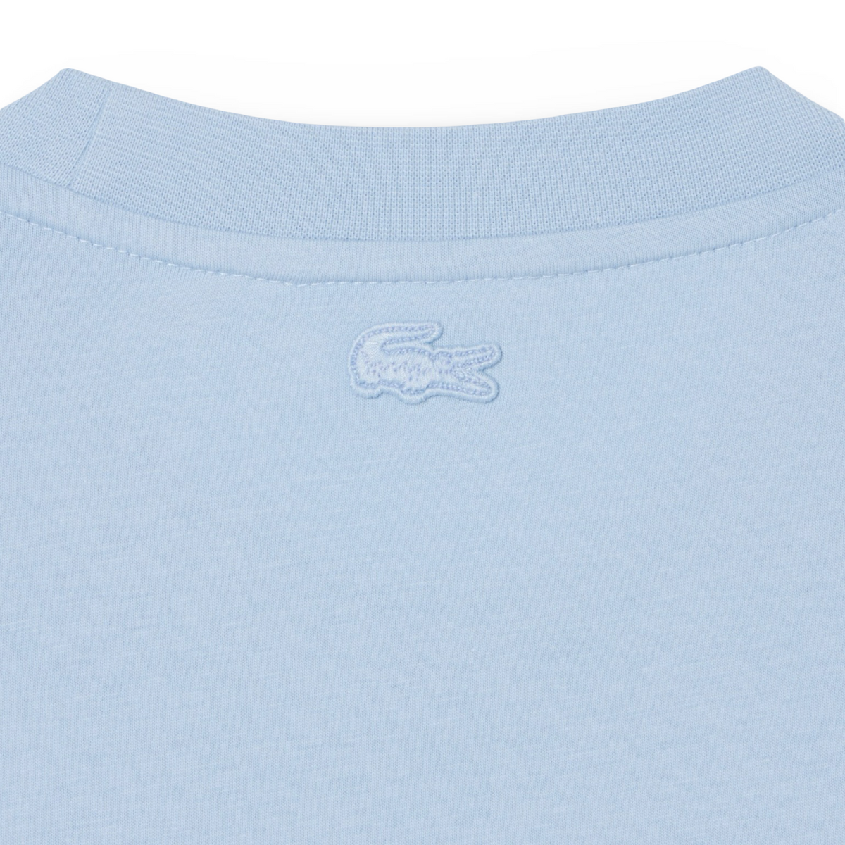 New Arrival LACOSTE PRINTED COTTON CREW NECK T-SHIRT Men -LIGHT BLUE-HBA