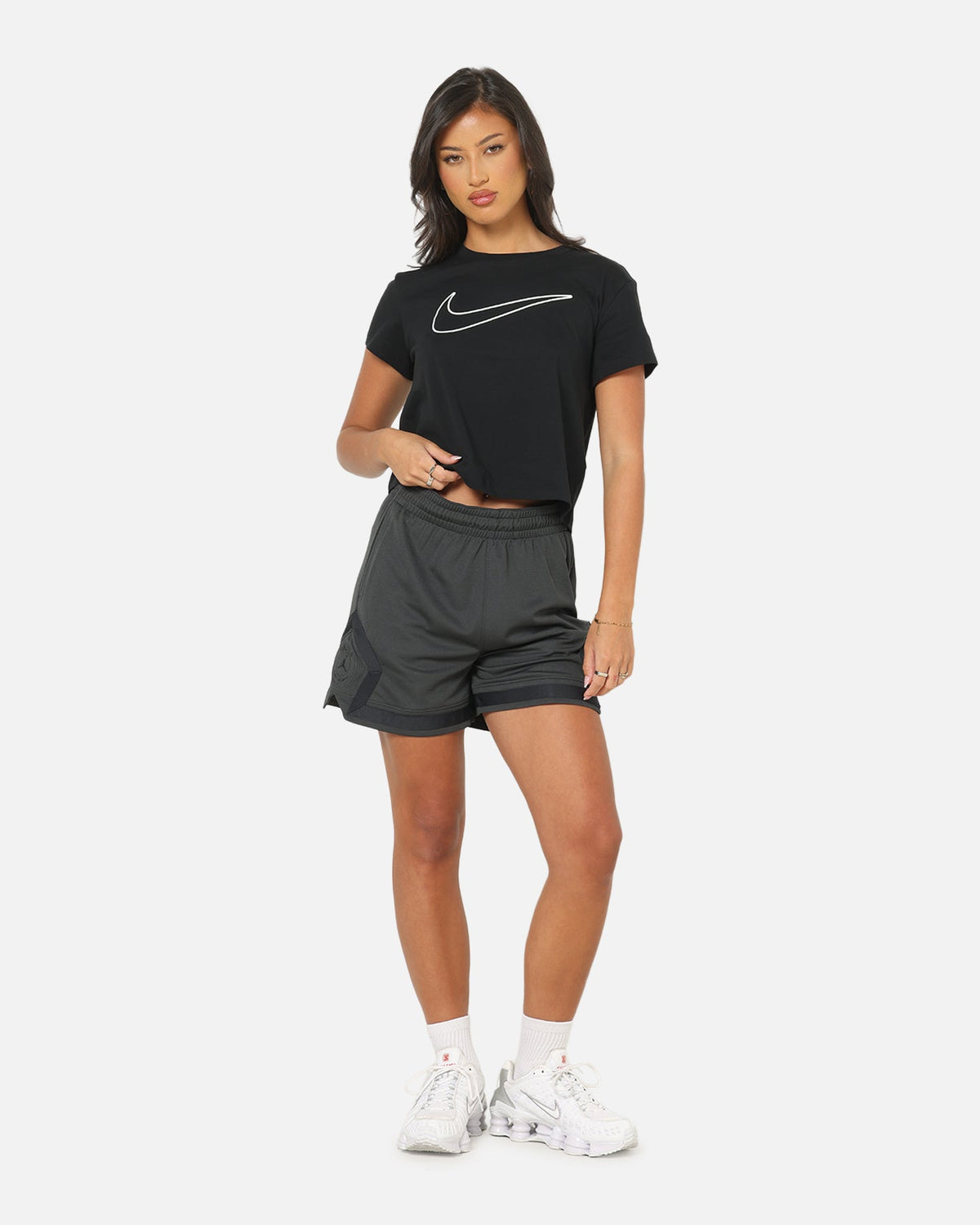 HOT Products Jordan Women's Paris Saint-Germain Sport Diamond Shorts Anthracite/Off White