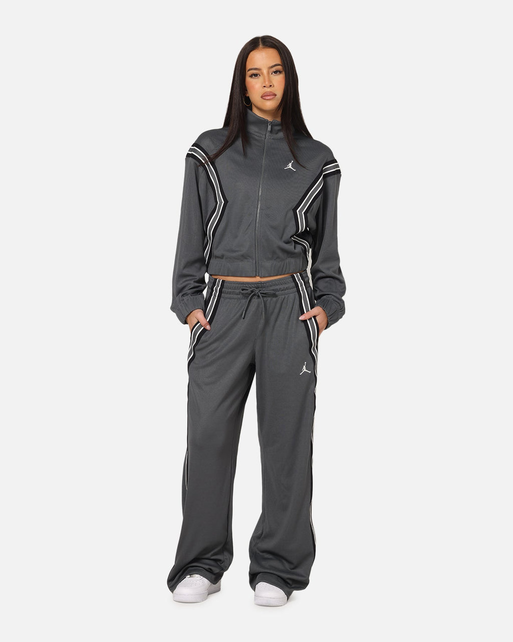 HOT Products Jordan Women's Brooklyn Full-Zip Track Jacket Iron Grey