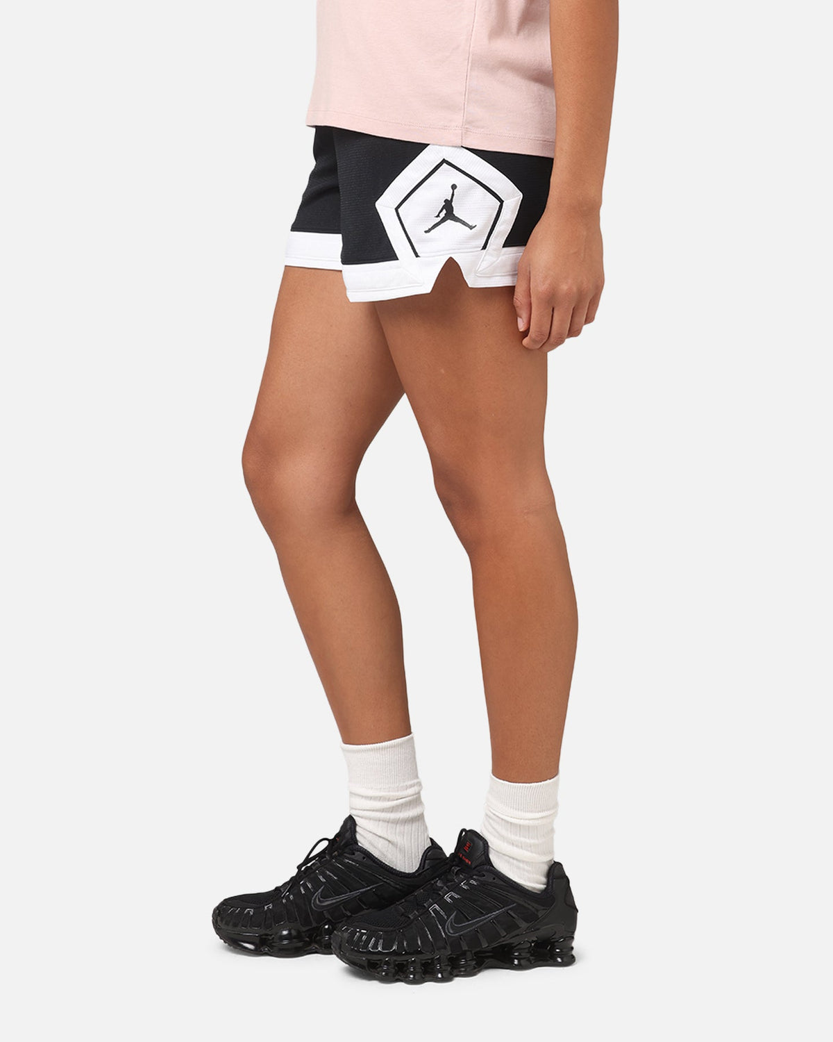 HOT Products Jordan Women's 4" Diamond Shorts Black/White/White
