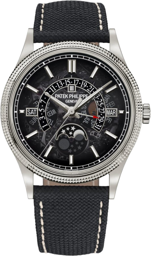Patek Philippe Grand Complications 40mm Perpetual Calendar Moon Phases White Gold Smoked Sapphire Dial - 6159G-001 - 2025
