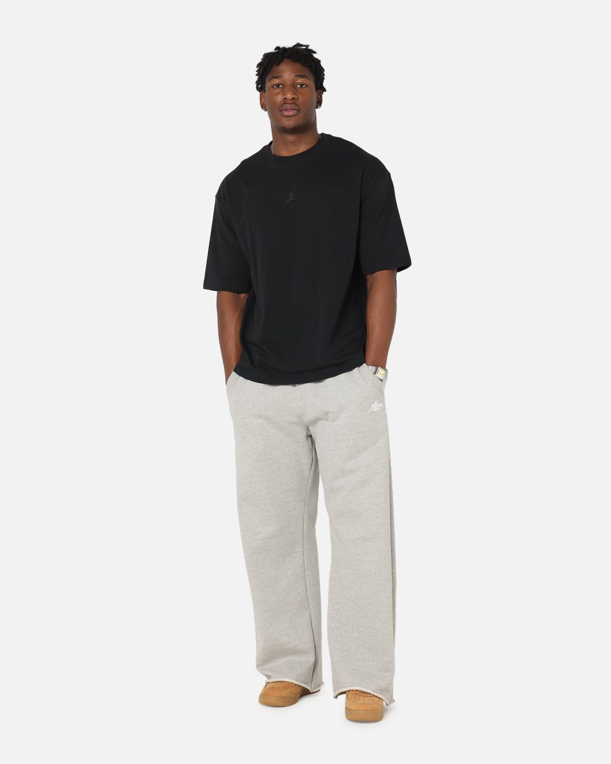 HOT Products Jordan Flight Essentials Oversized Crewneck T-Shirt Black/Black