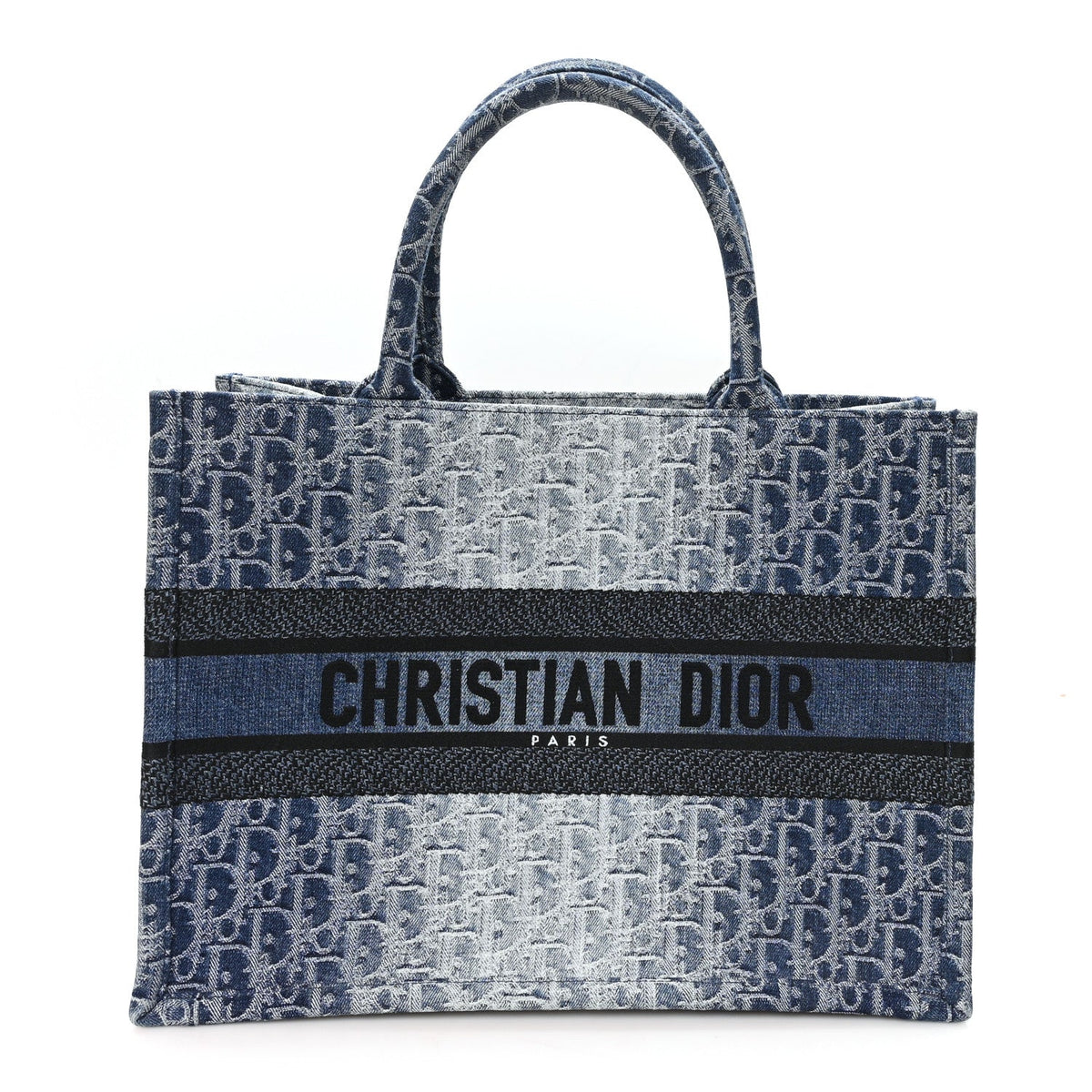 Oblique Denim Medium Book Tote Blue