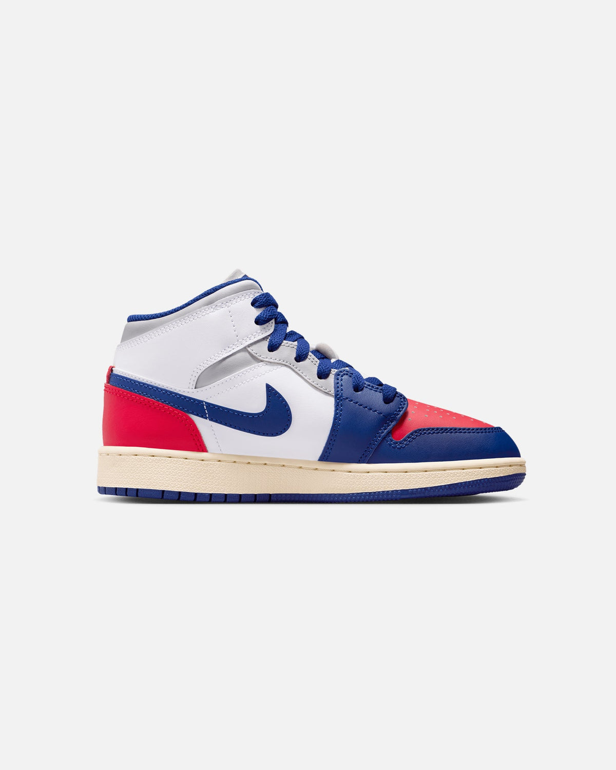 HOT Products Jordan Kids' Air Jordan 1 Mid (GS) White/Royal