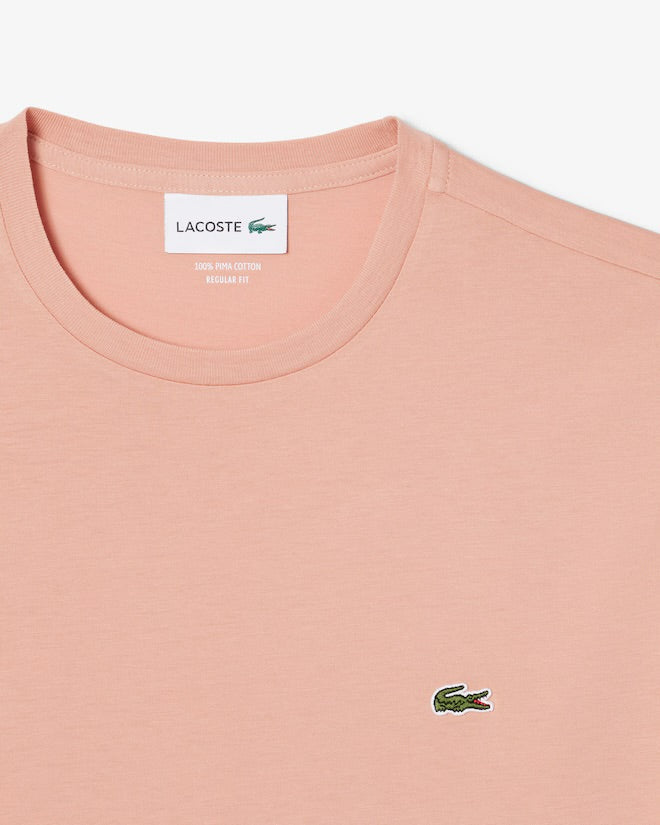 New Arrival LACOSTE Regular fit CREW NECK T-SHIRT Men -BEIGE-ZIH