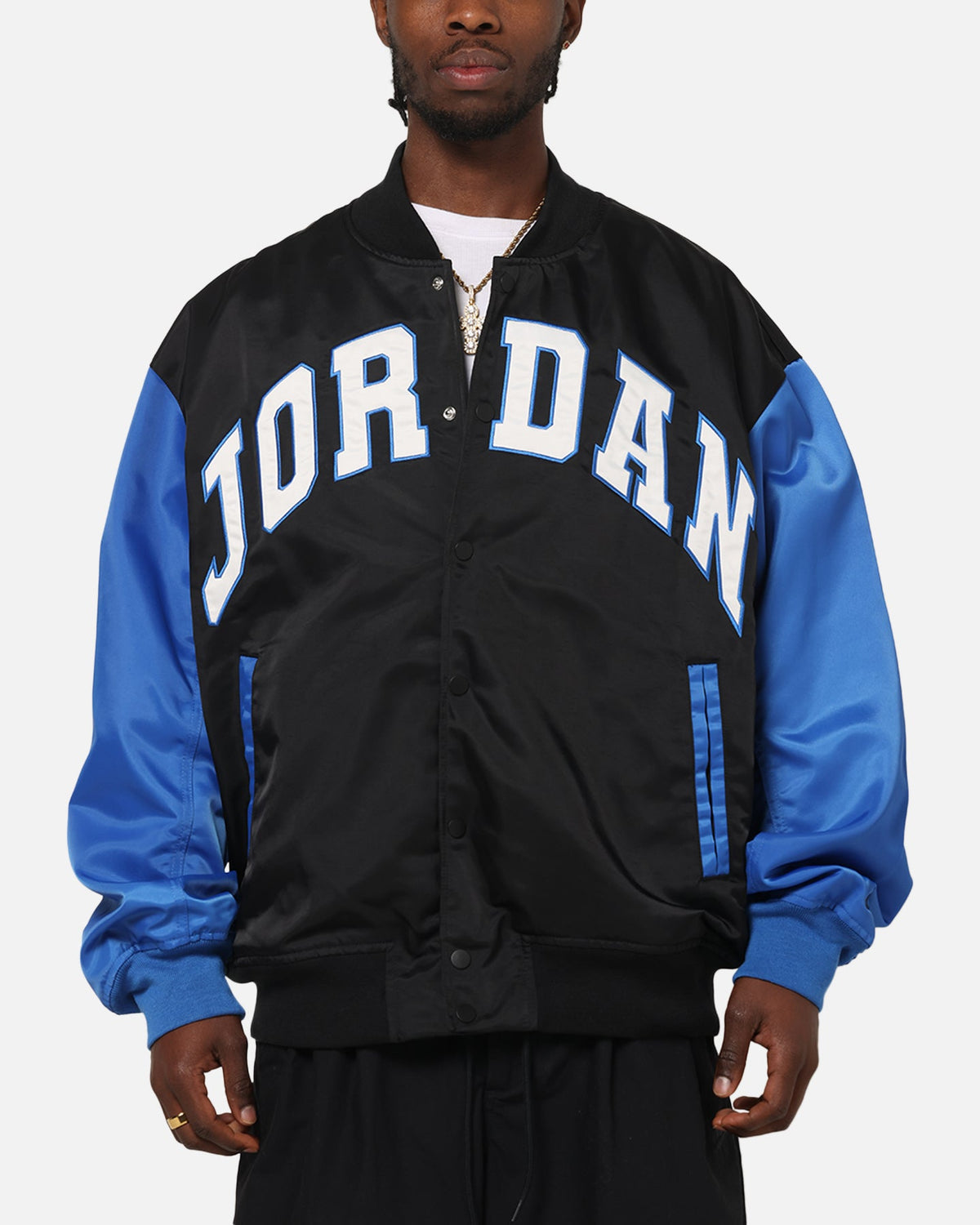 HOT Products Jordan Brooklyn Collegiate Varsity Jacket Black/Blue