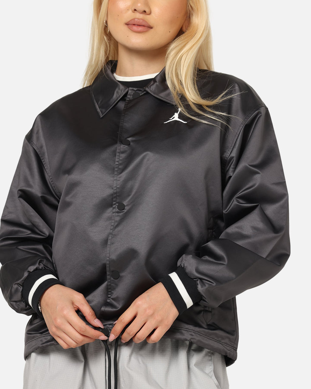 HOT Products Jordan Women's Coaches Jacket Black/Sail