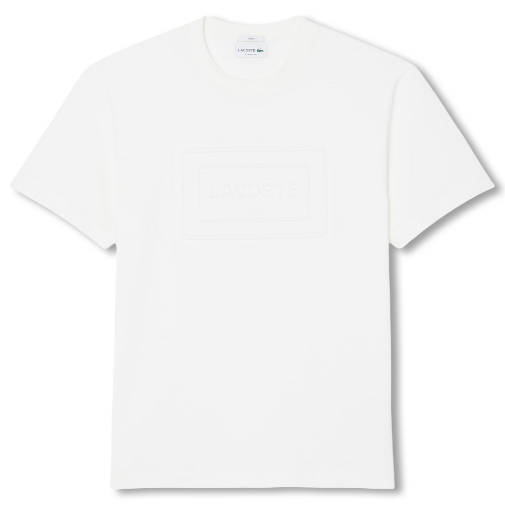New Arrival LACOSTE  EMBROIDERED  COTTON CREW NECK T-SHIRT Men -WHITE-70V