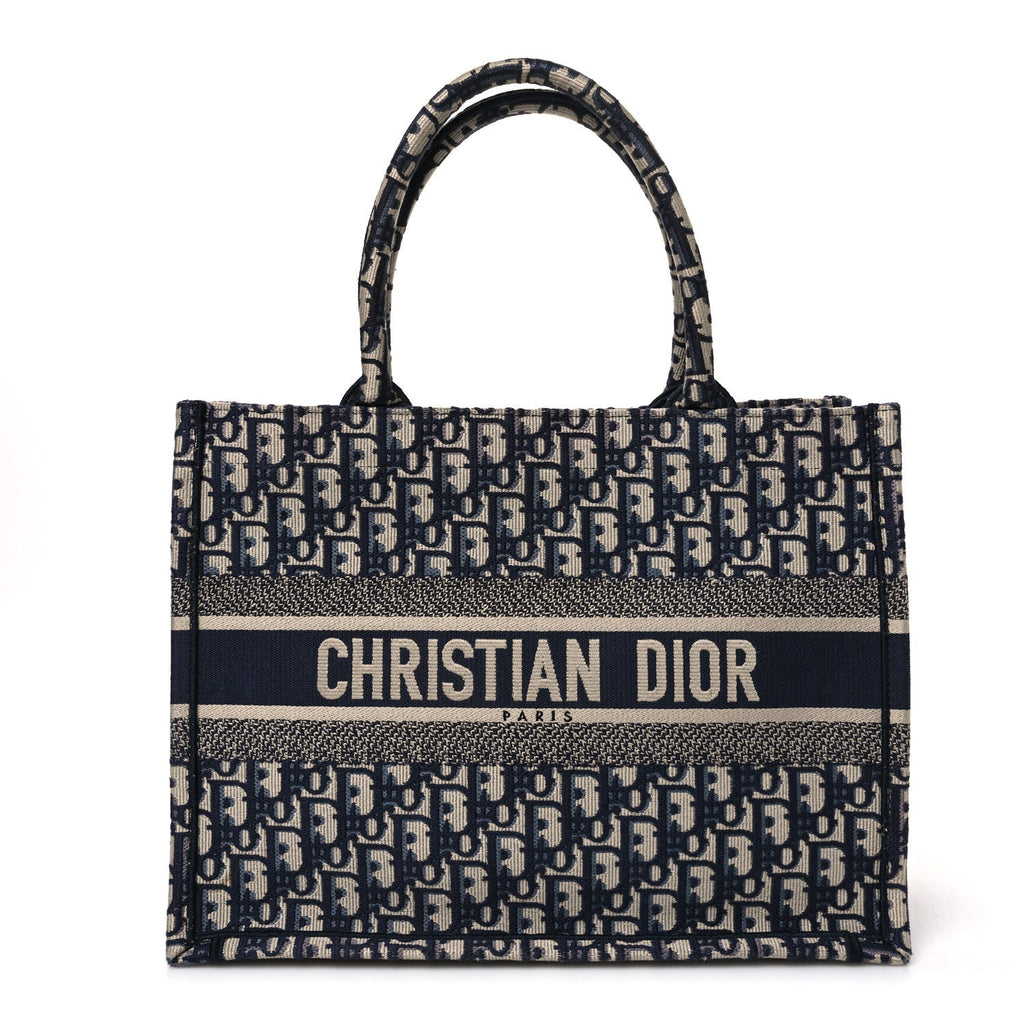 Oblique Medium Book Tote Blue Multicolor