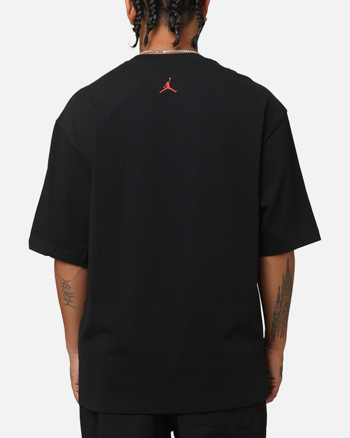 HOT Products Jordan Brand Sneaker Patch Crewneck T-Shirt Black/Varsity Red