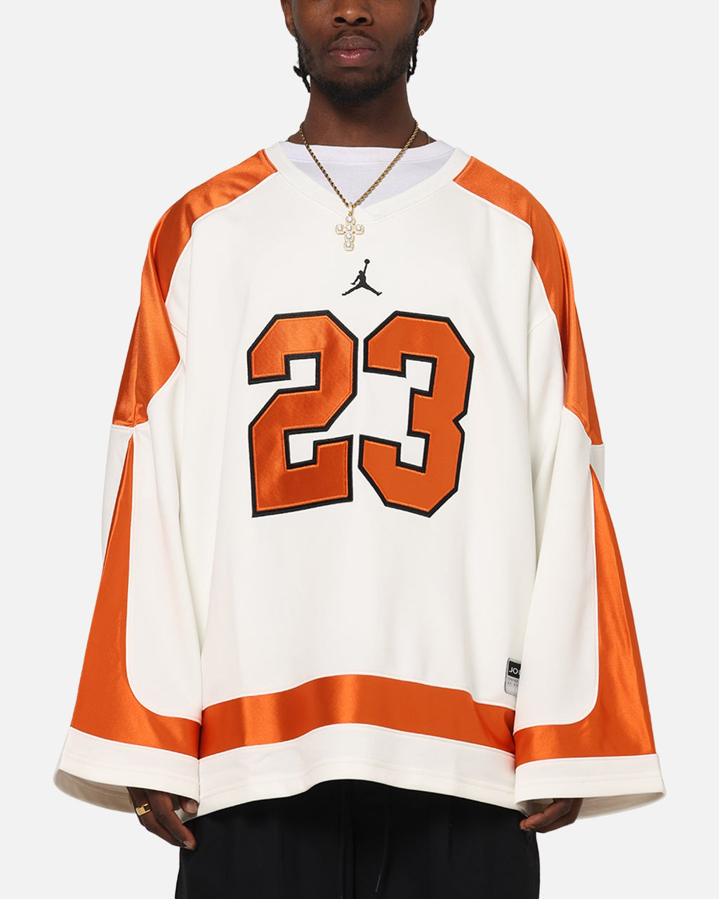 HOT Products Jordan Brooklyn Collegiate Hockey Jersey Sail/Starfish/Black