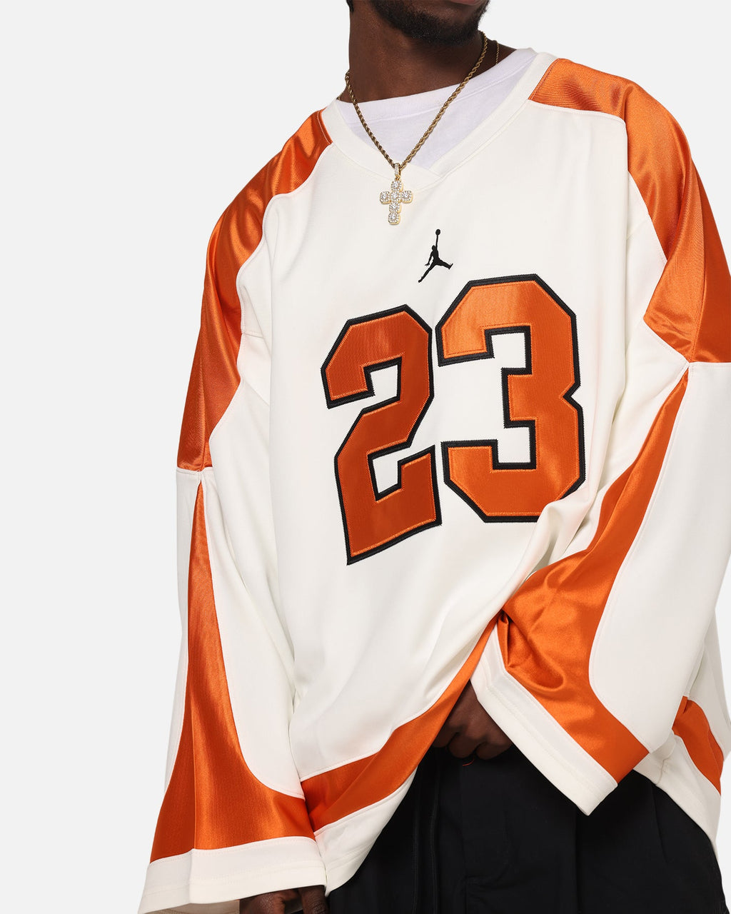 HOT Products Jordan Brooklyn Collegiate Hockey Jersey Sail/Starfish/Black
