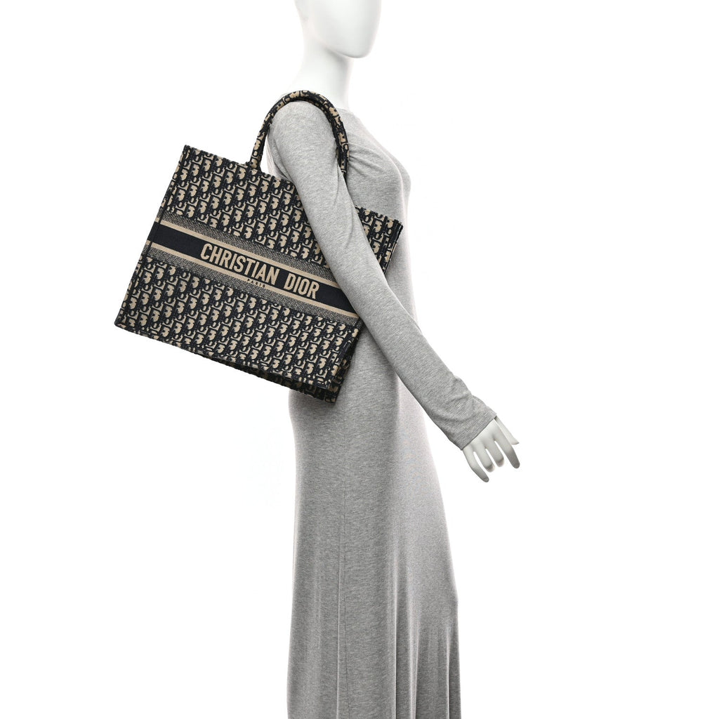 Oblique Large Book Tote Blue Multicolor