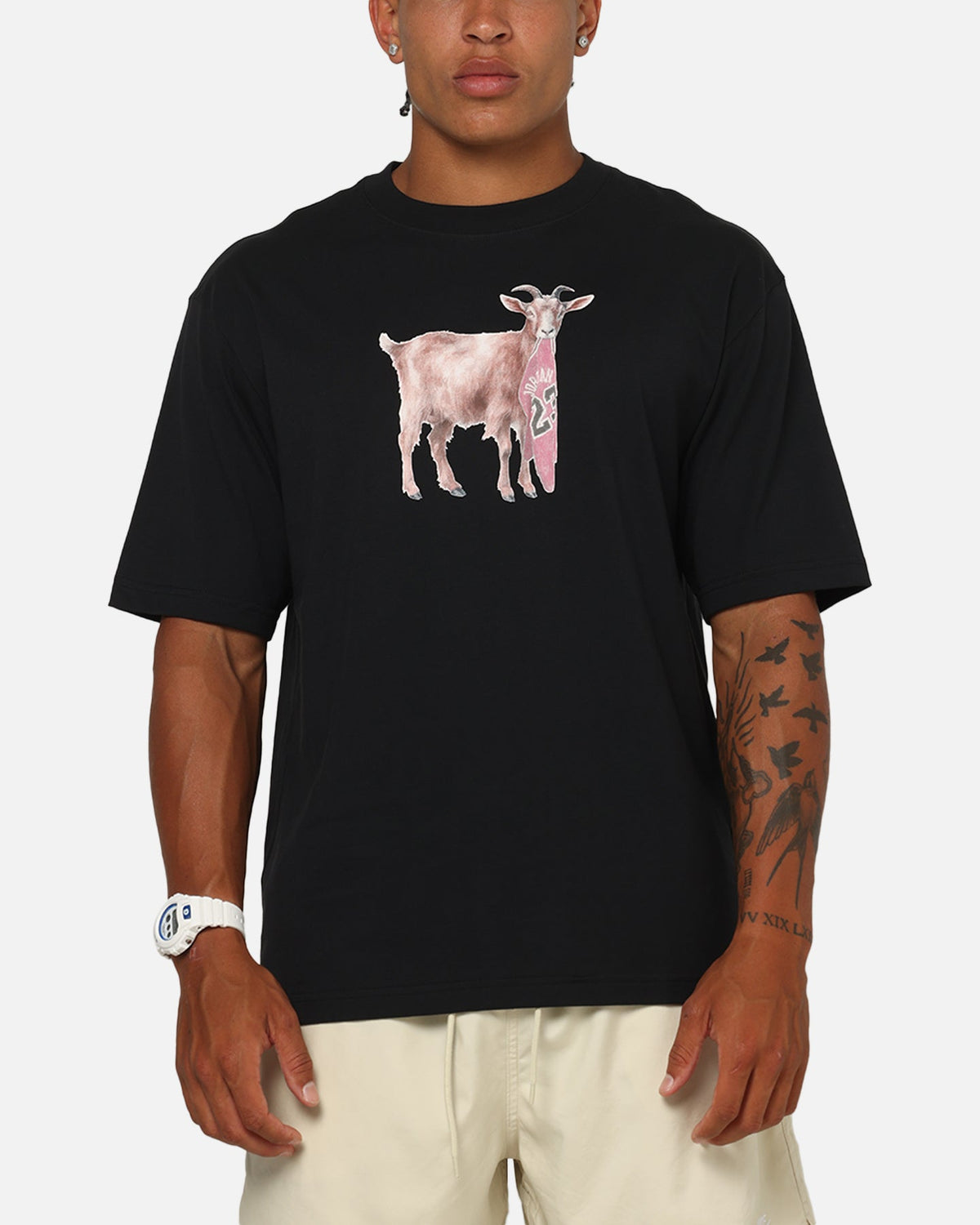 HOT Products Jordan Jumpman North Carolina Goat T-Shirt Black/White