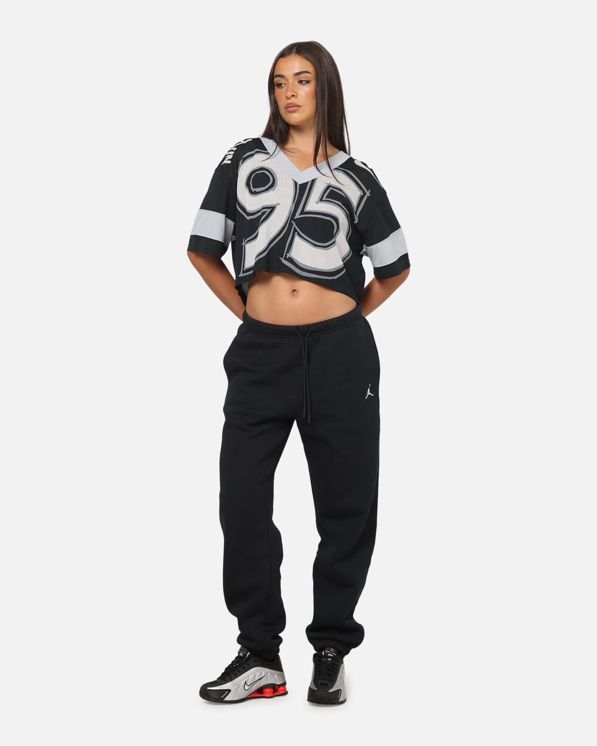 HOT Products Jordan Women's Brooklyn Fleece Pants Black/White