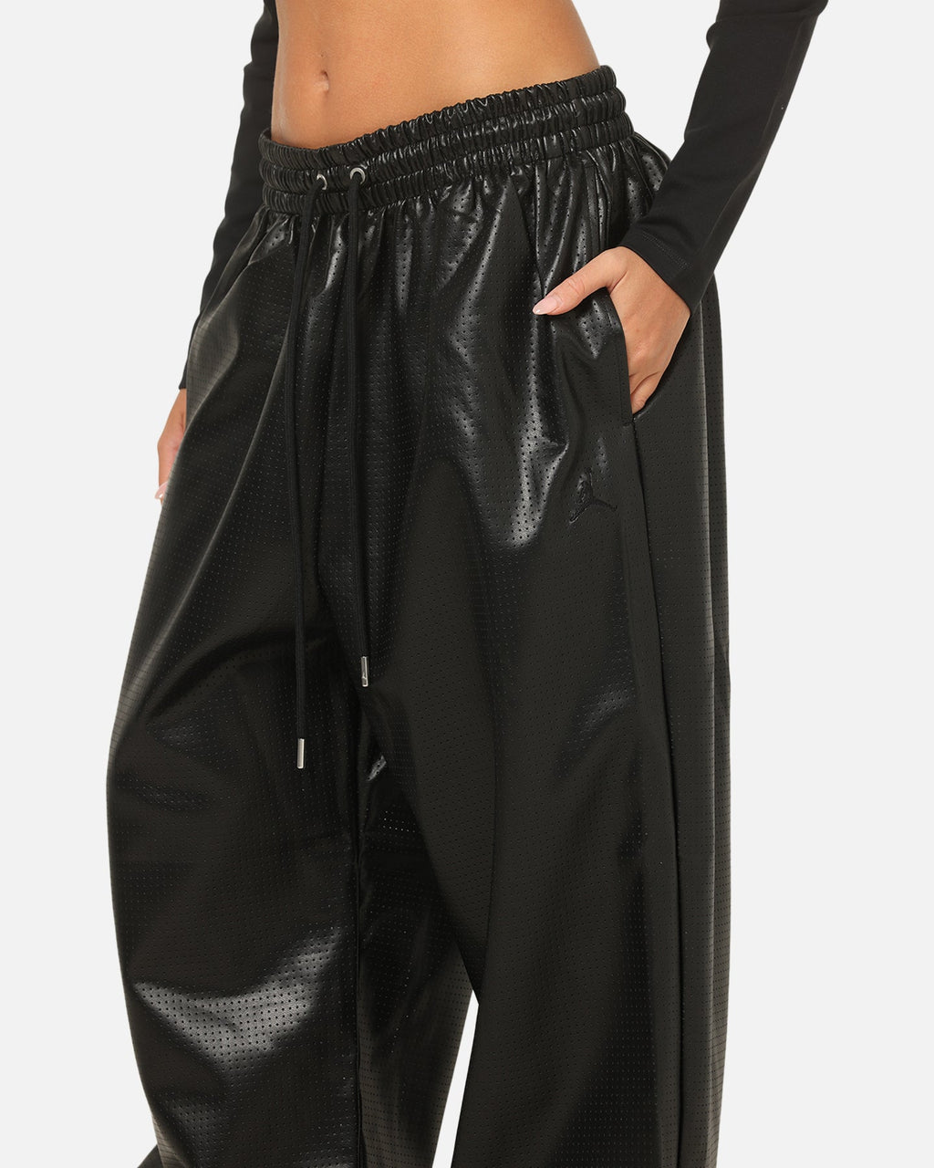 HOT Products Jordan Women's Jumpman Flight Faux-Leather Pants Black