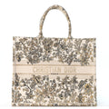 Canvas Embroidered Large Dioriviera Toile De Jouy Book Tote Gold