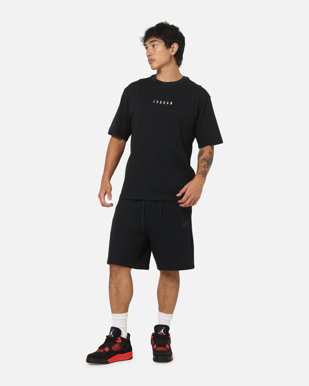 HOT Products Jordan Air Embroidered T-Shirt Black/Sail
