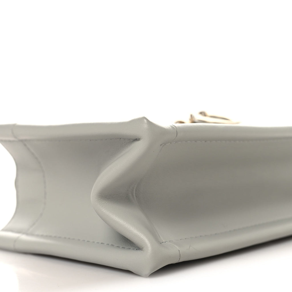 Calfskin Macrocannage Mini Book Tote Grey