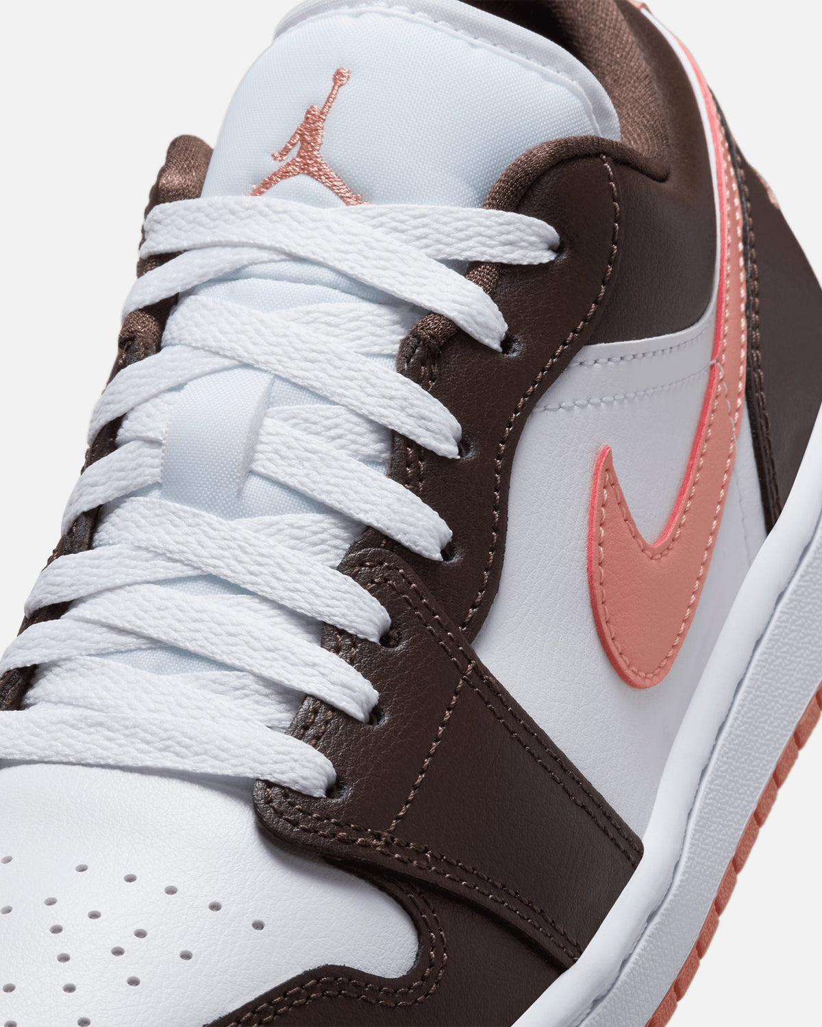 HOT Products Jordan Women's Air Jordan 1 Low "Brown & Pink" White/Brown