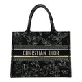 Canvas Embroidered Medium New York Butterfly Book Tote Black
