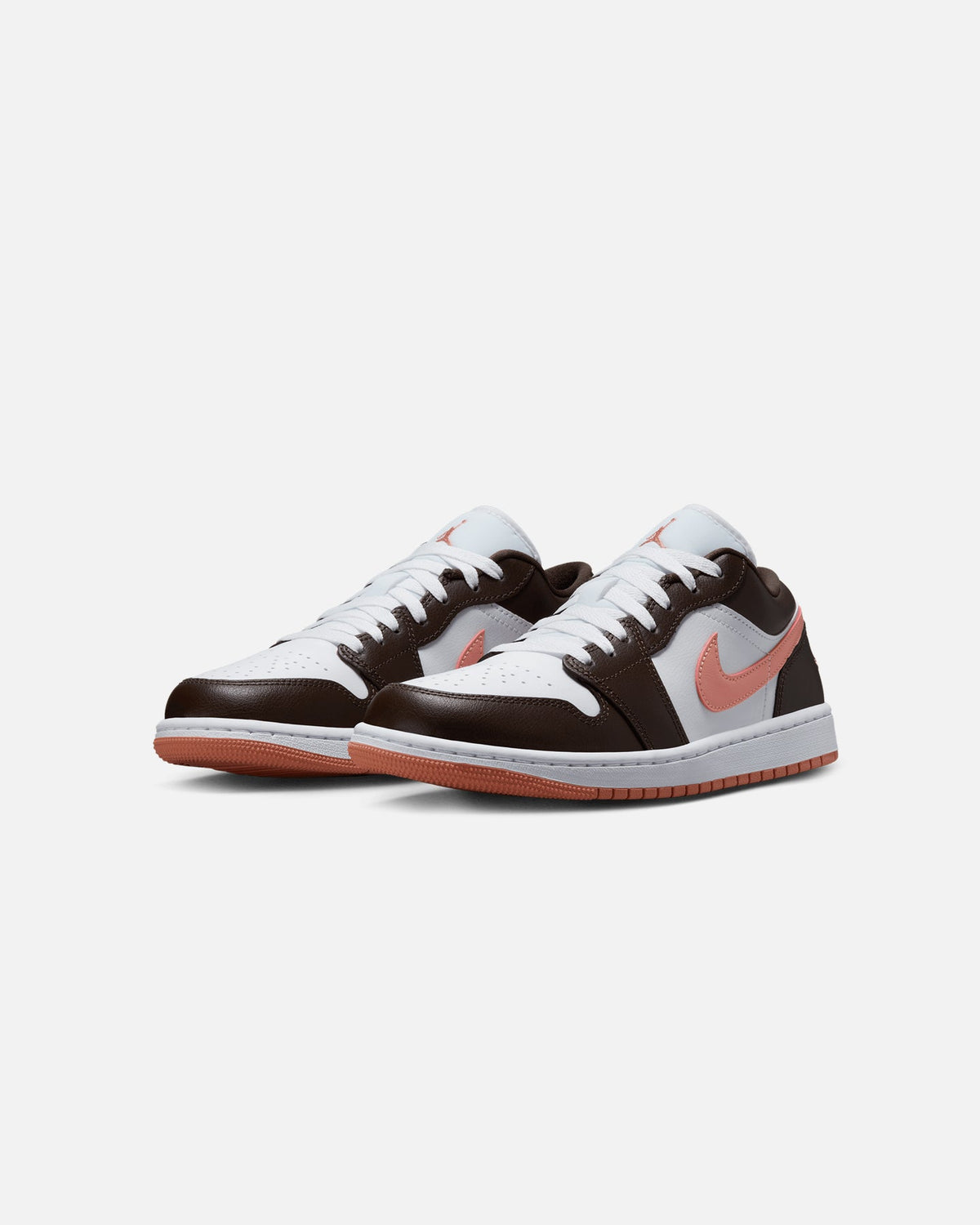 HOT Products Jordan Women's Air Jordan 1 Low "Brown & Pink" White/Brown