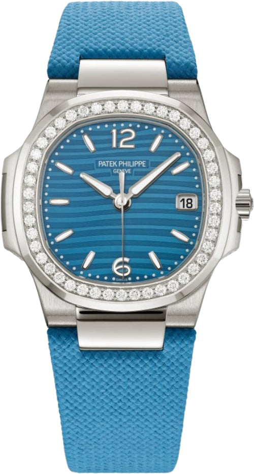 Patek Philippe Nautilus White Gold, Blue Wave Dial, 32mm - 7010G-013-001 - 2025