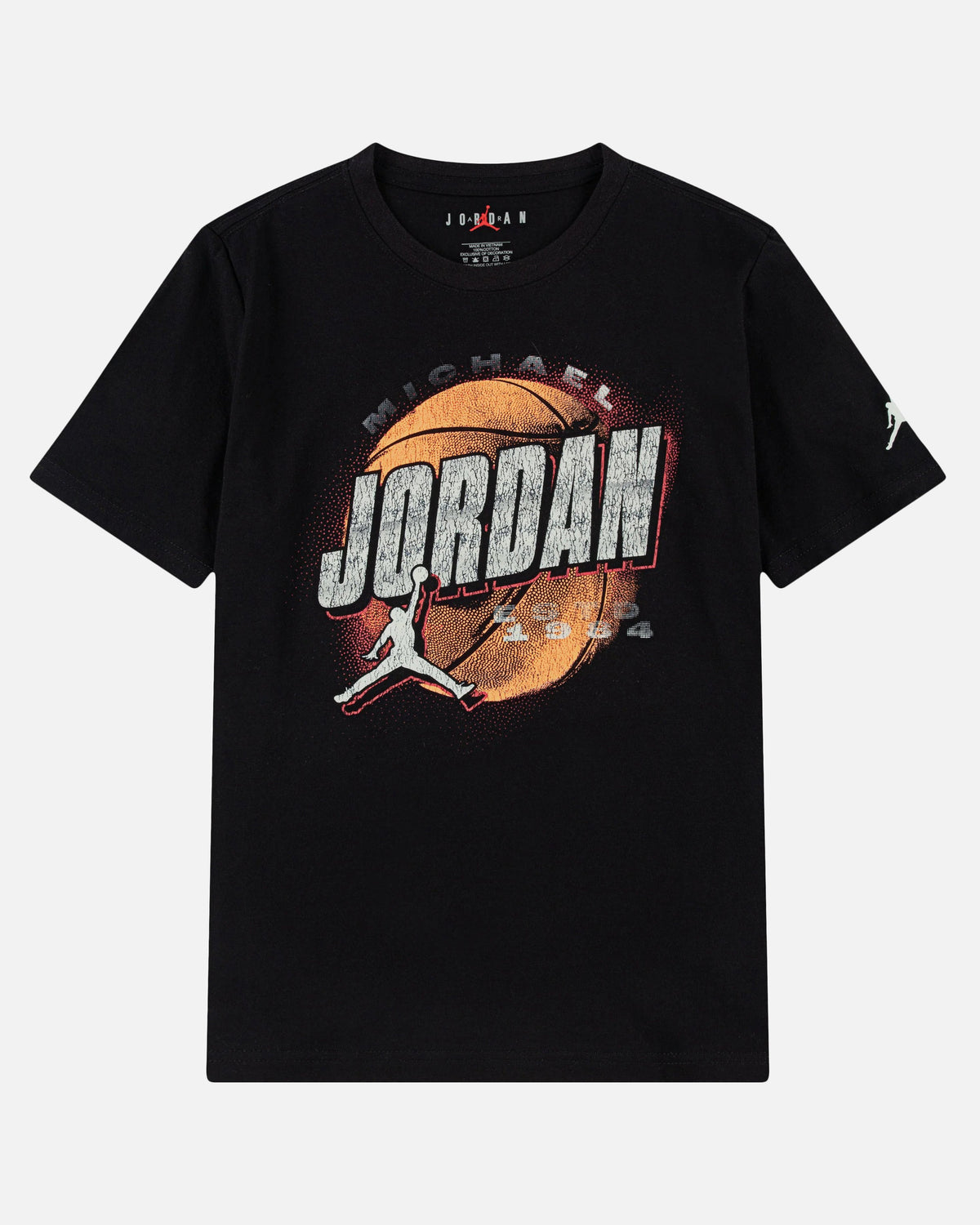 HOT Products Jordan Kids' Distressed Chrome T-Shirt Black
