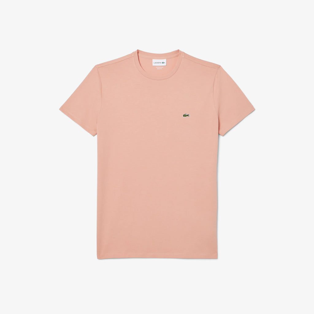 New Arrival LACOSTE Regular fit CREW NECK T-SHIRT Men -BEIGE-ZIH