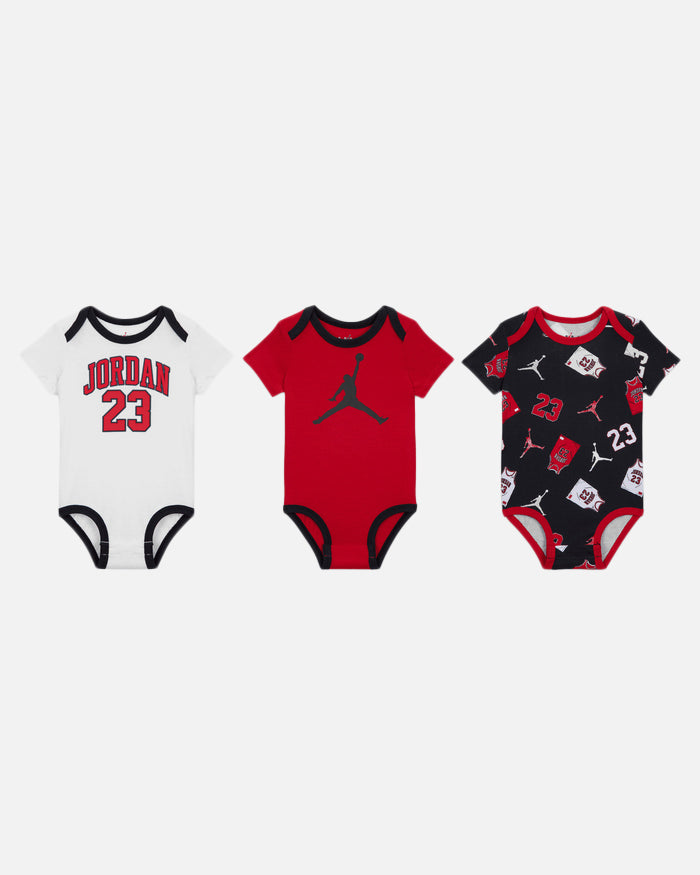 HOT Products Jordan Infant Jumpamn 23 Jersey Bodysuit Set 3 Pack Black
