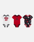 HOT Products Jordan Infant Jumpamn 23 Jersey Bodysuit Set 3 Pack Black