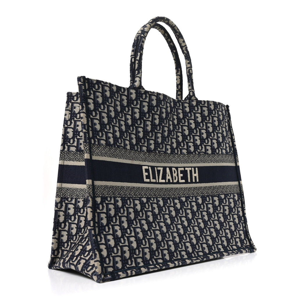 Oblique Large Book Tote Blue Multicolor