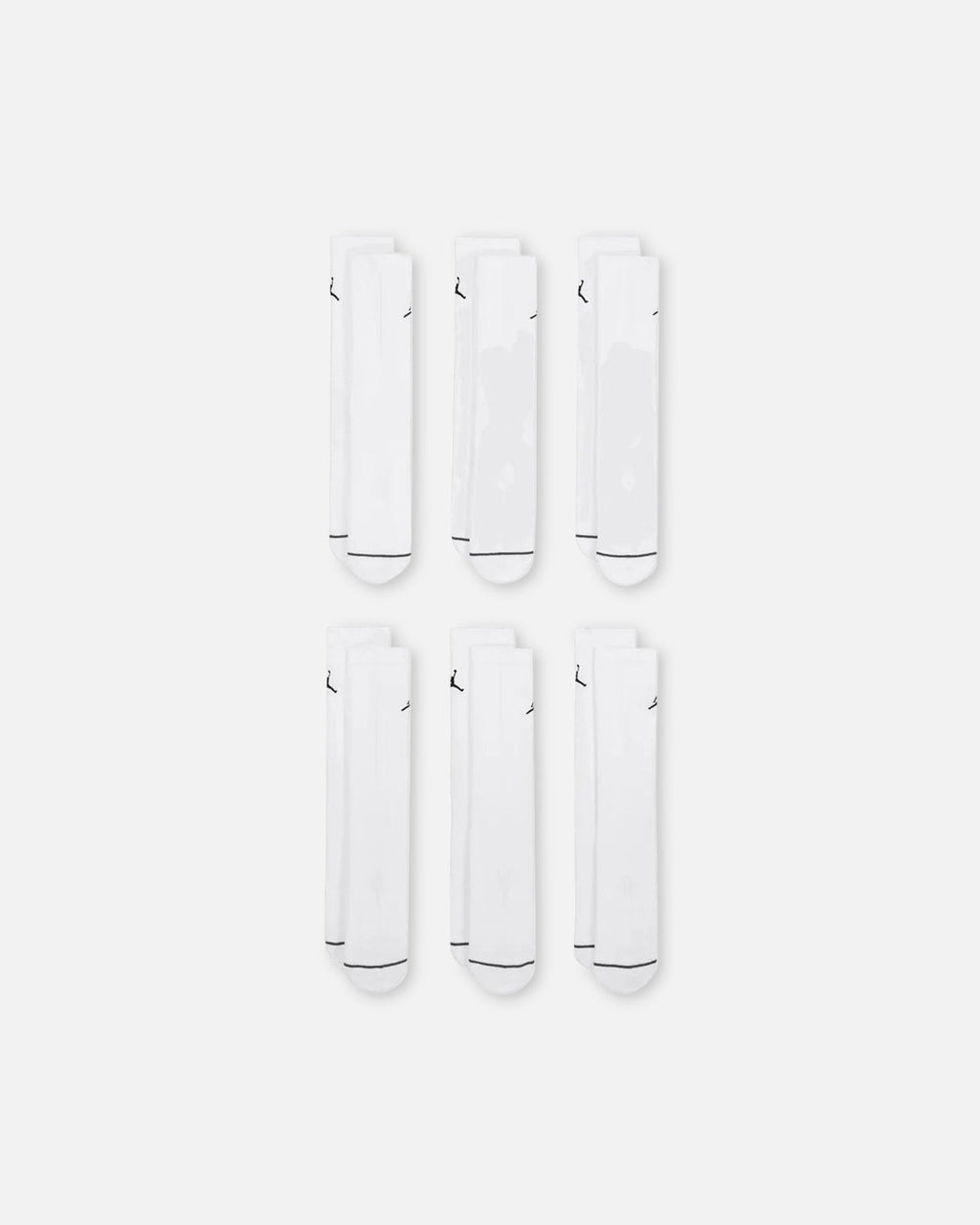 HOT Products Jordan Everyday Cushioned Crew Socks 6 Pack White/Black