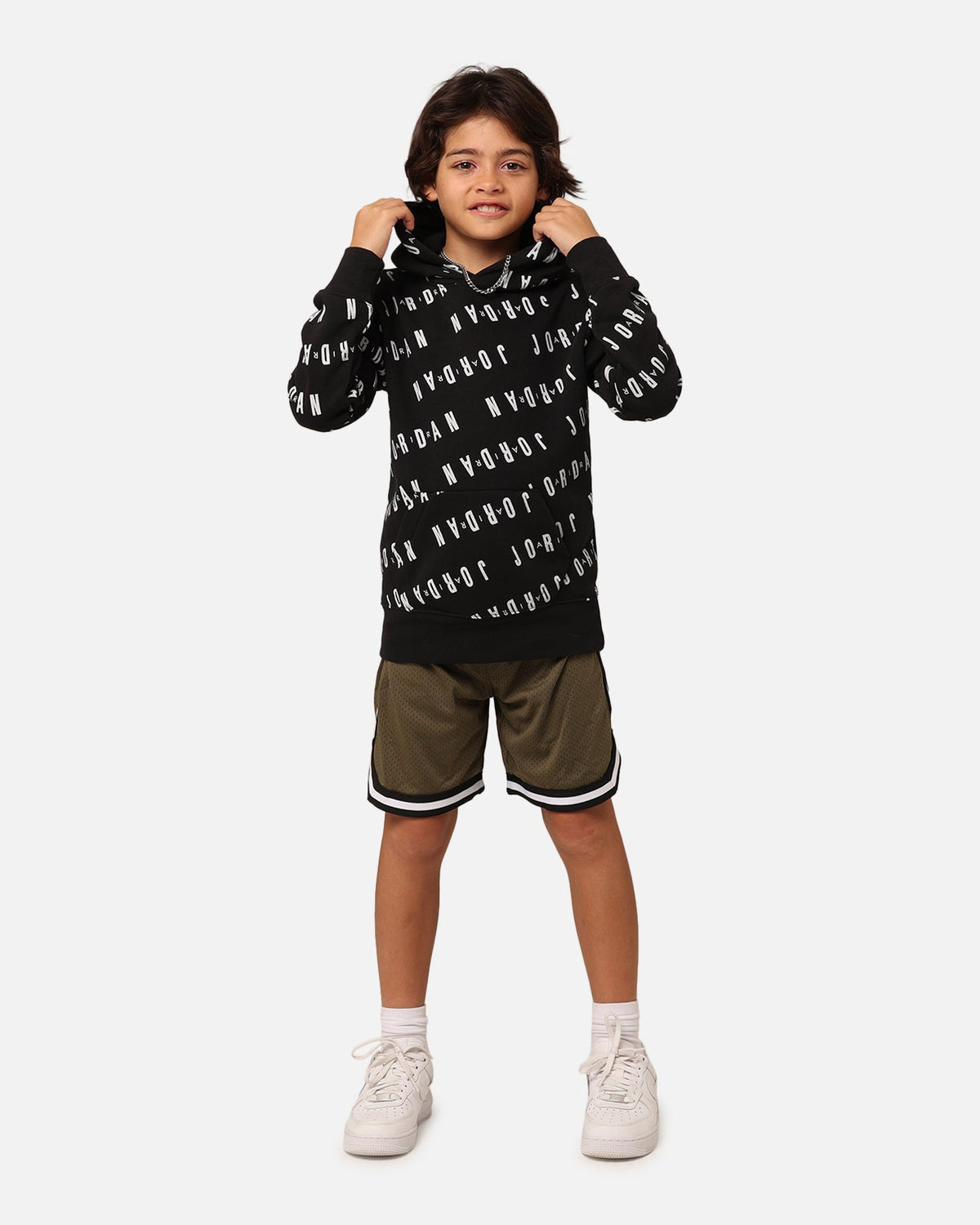 HOT Products Jordan Kids' Essential AOP Pullover Hoodie Black