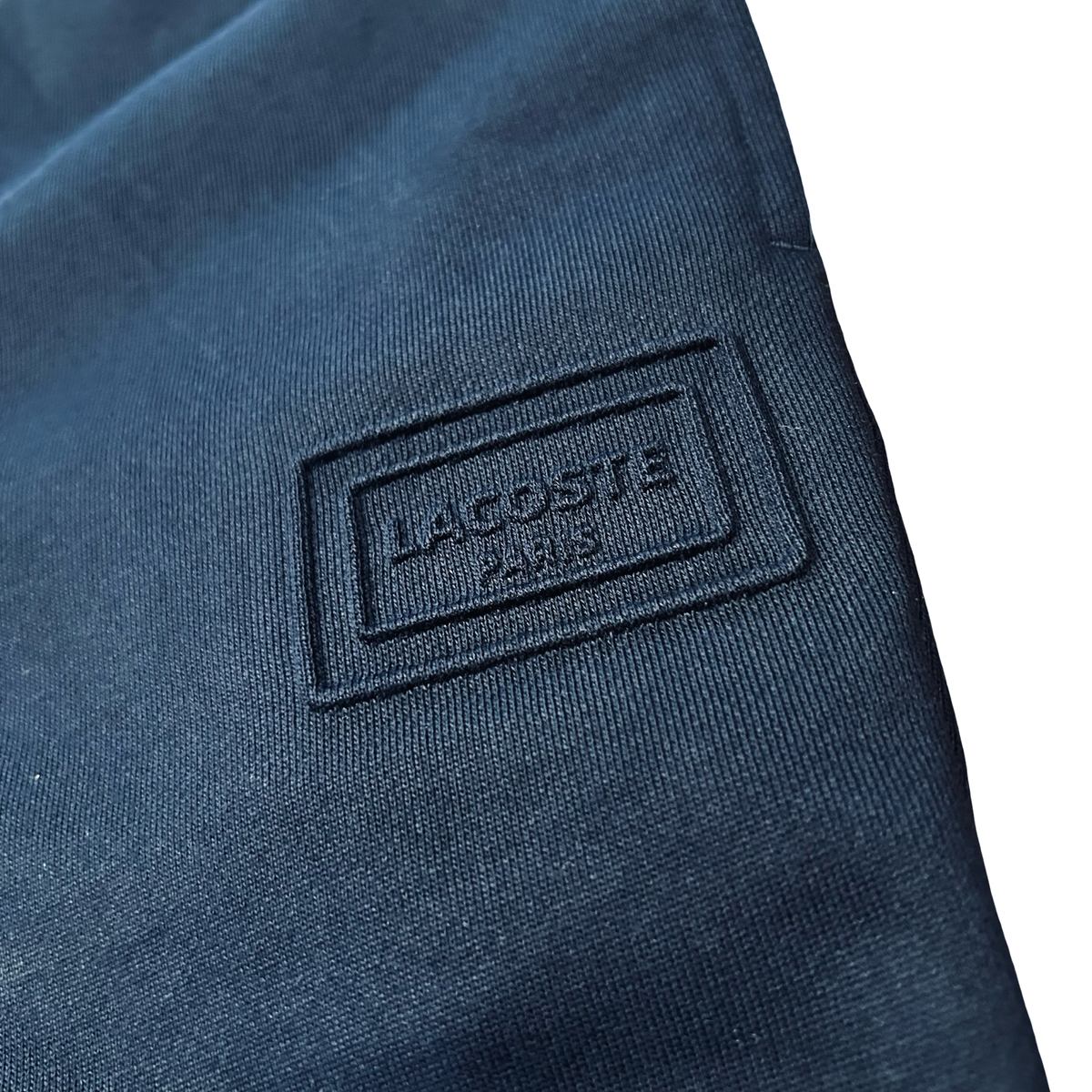 New Arrival LACOSTE EMBOSSED FLEECE SWEATSHIRT CREWNECK SWEATSUIT -Men / NAVY BLUE