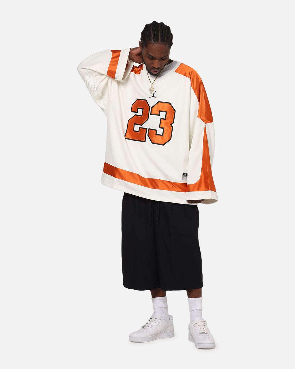 HOT Products Jordan Brooklyn Collegiate Hockey Jersey Sail/Starfish/Black