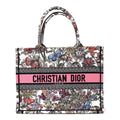 Canvas Embroidered Medium Mexico Millefiori Book Tote White Multicolor