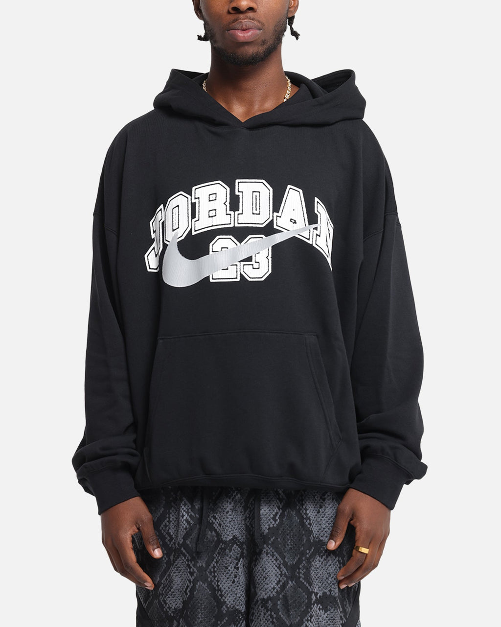HOT Products Jordan Jumpman MVP Oversized French Terry Pullover Hoodie Black/Grey