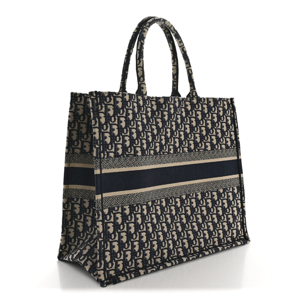Oblique Large Book Tote Blue Multicolor