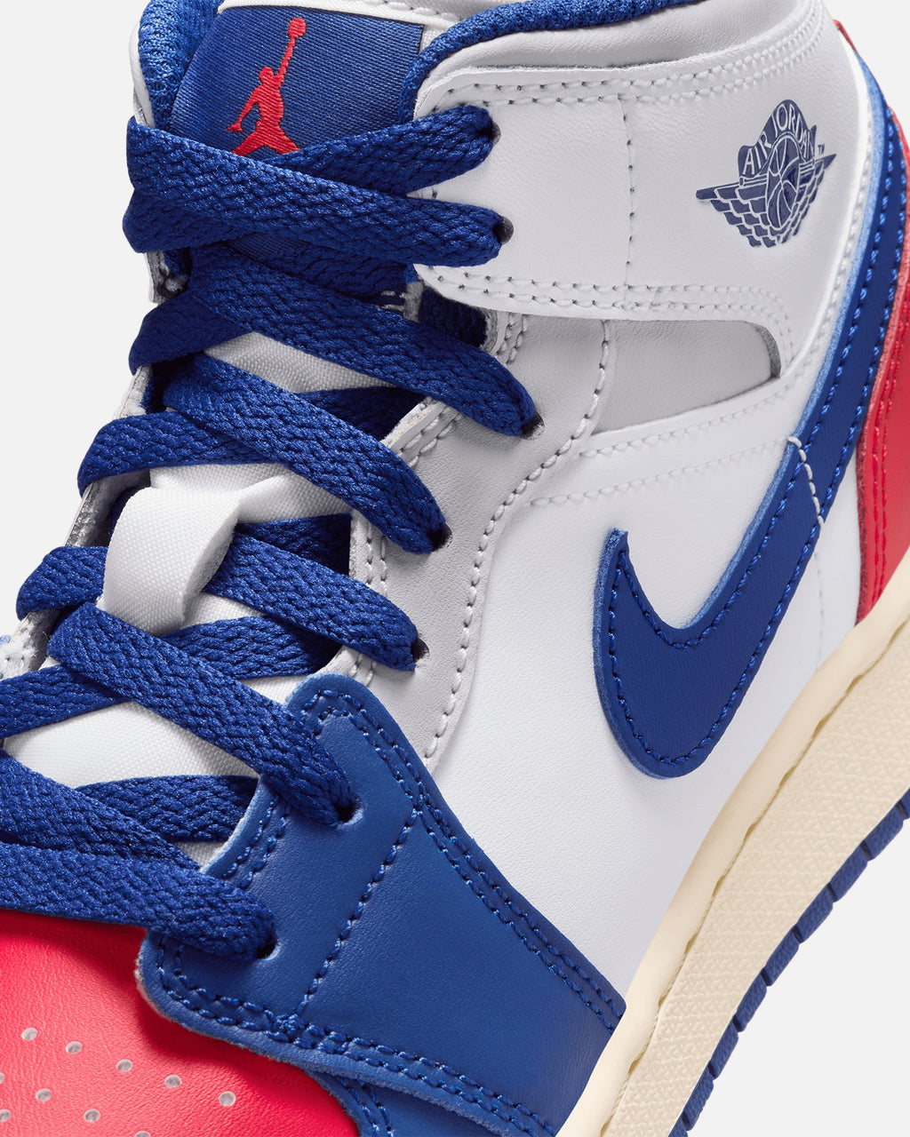 HOT Products Jordan Kids' Air Jordan 1 Mid (GS) White/Royal