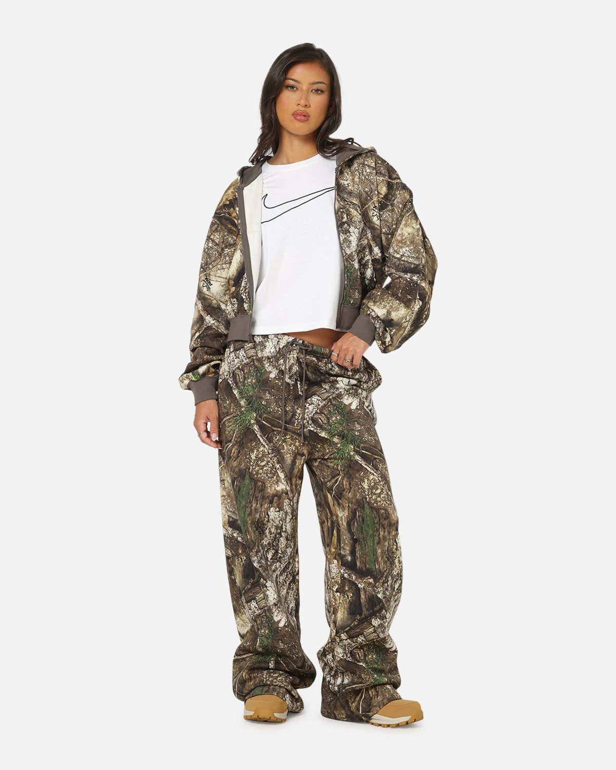 HOT Products Jordan Women's Brooklyn Fleece Realtree Mod Crop Full-Zip Hoodie Sail/Sail