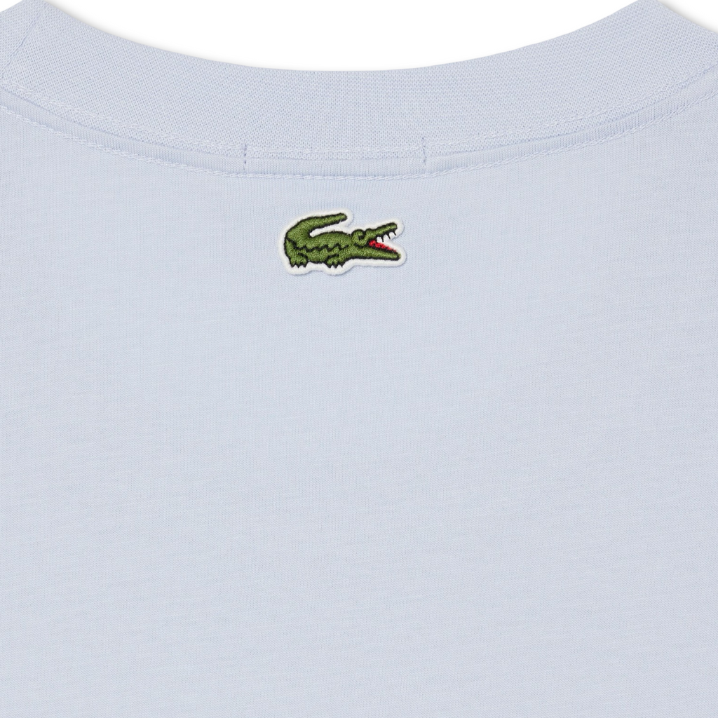 New Arrival LACOSTE EMBROIDERED COTTON CREW NECK T-SHIRT Men -LIGHT BLUE-J2G