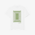 New Arrival LACOSTE PRINTED JERSEY CREW NECK T-SHIRT Men -WHITE