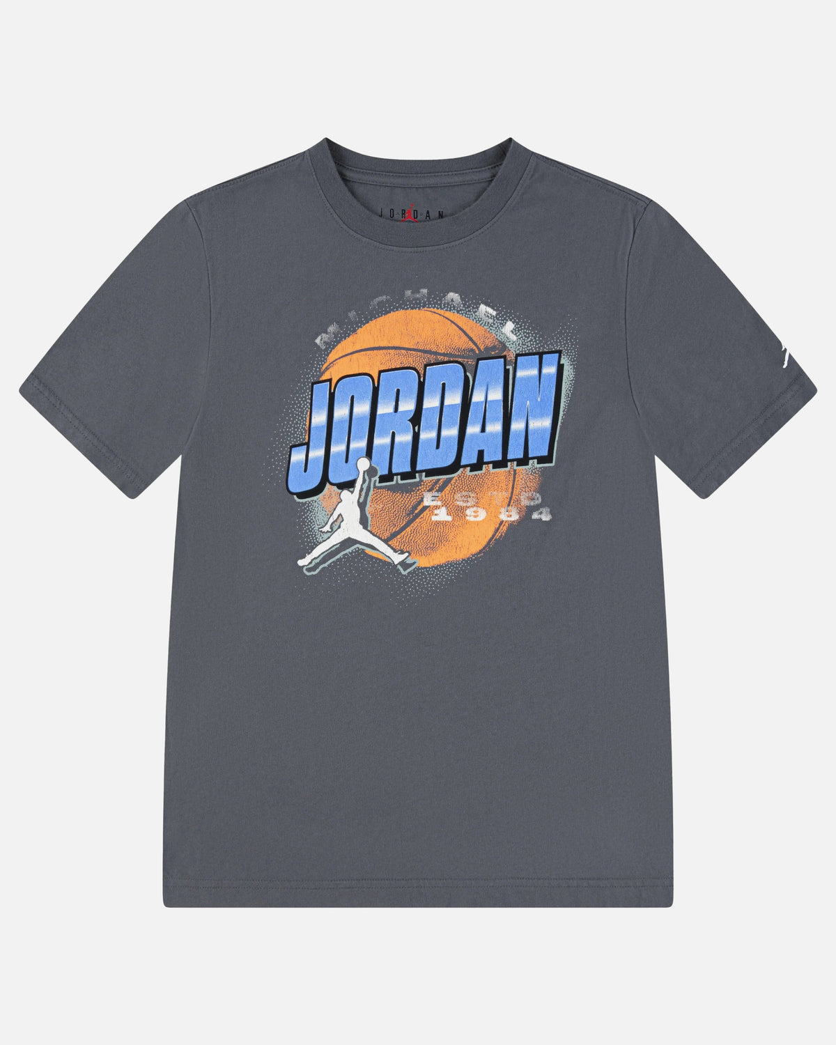 HOT Products Jordan Kids' Distressed Chrome T-Shirt Iron Grey
