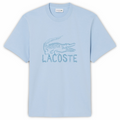 New Arrival LACOSTE PRINTED COTTON CREW NECK T-SHIRT Men -LIGHT BLUE-HBA
