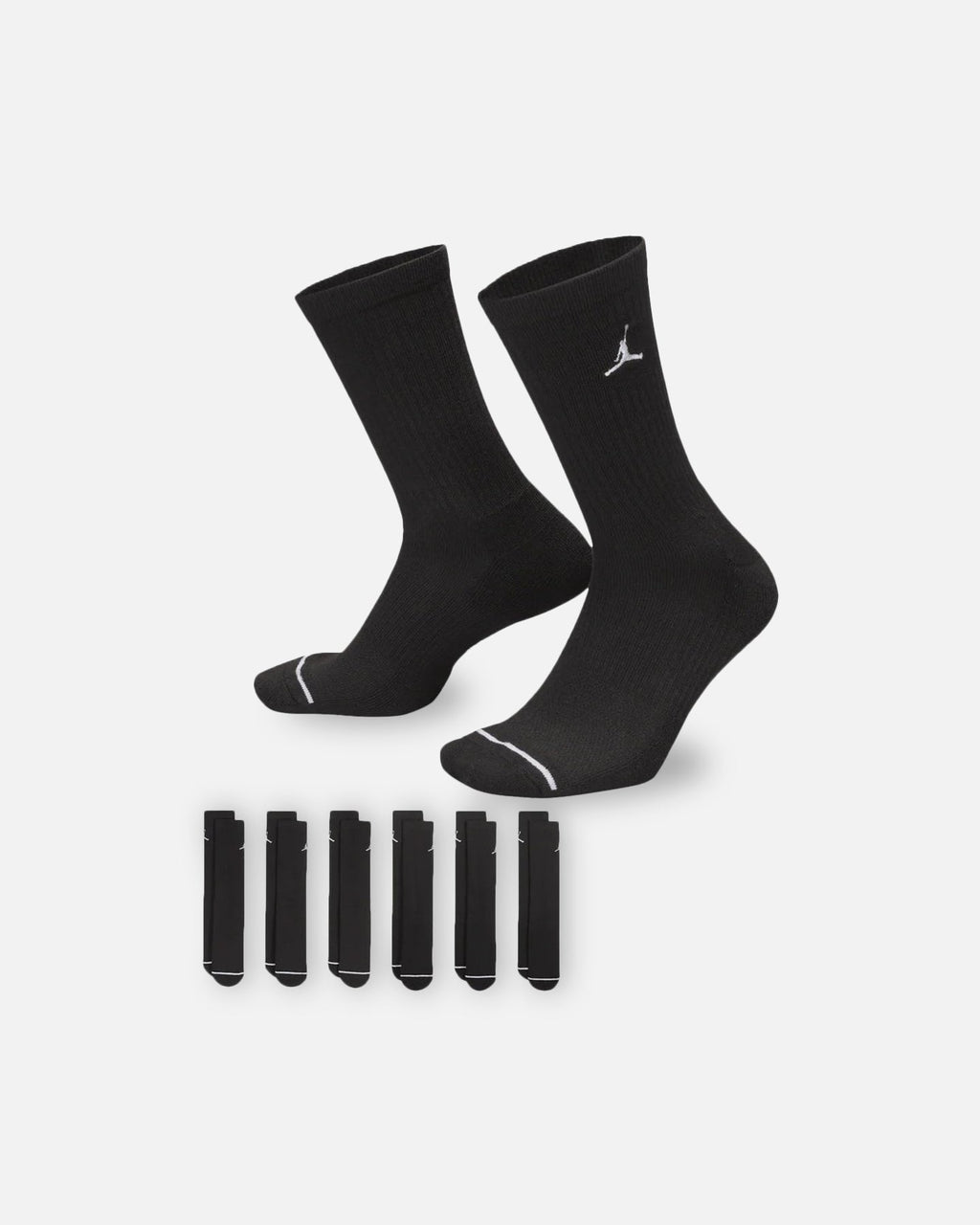HOT Products Jordan Everyday Cushioned Crew Socks 6 Pack Black/White