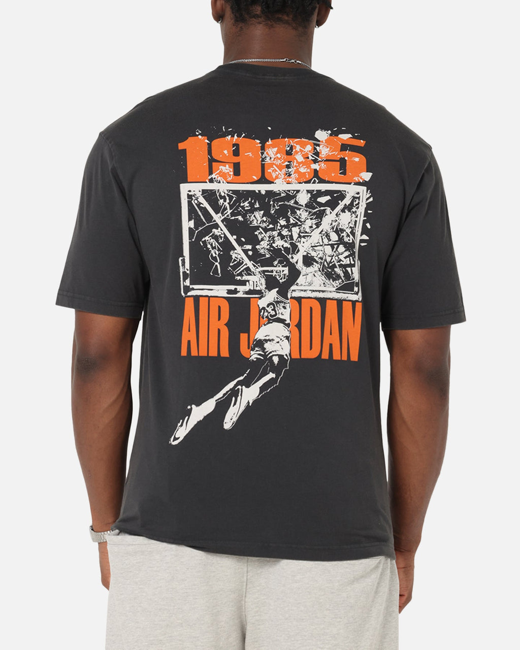HOT Products Jordan Brooklyn Shattered Back Board Oversized Graphic T-Shirt Off Noir/Sail